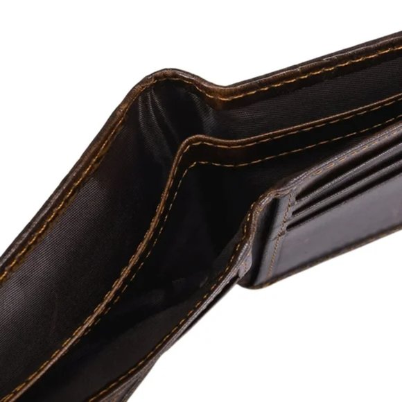 New Men's wallet brown dragon wallet Genuine leather - Picture 7 of 8
